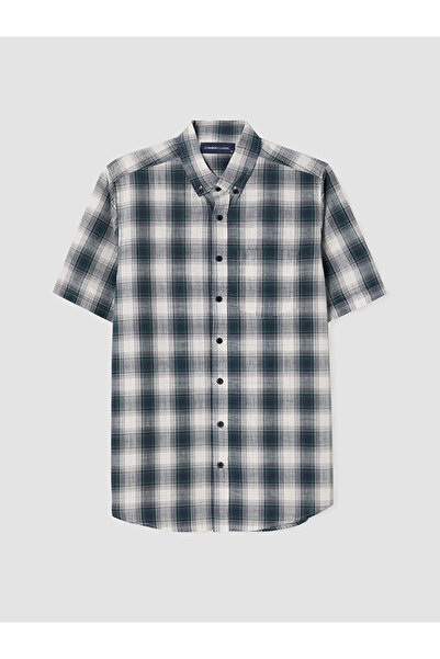 LC Waikiki Standard Fit Checked Embroidered Poplin Men's Shirt from Uzg Store...