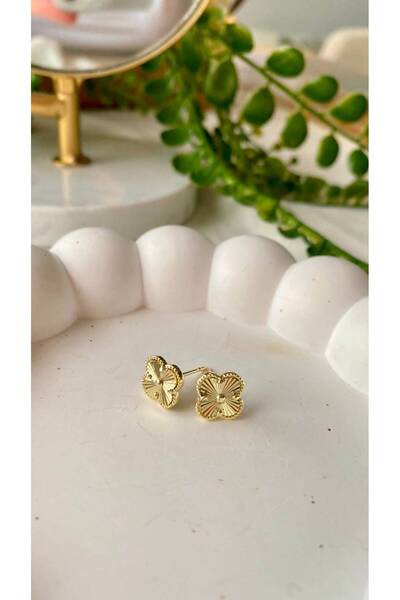 JEWELRY 14K Cleef yonca küpe
