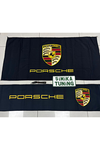 şimika tuning tuningmarketim SİYAH PORSCHE TORPİDO VE SIRT HAVLUSU SETİ 2 ADE...