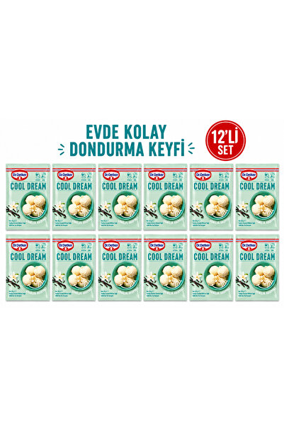 Dr. Oetker 🍦 Cool Dream Vanilya Aromalı Dondurma Karışımı 12’li Avantaj Seti...