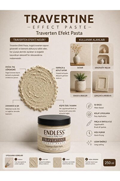 Traverten Efekt Pasta TP-05 Krem 250ml