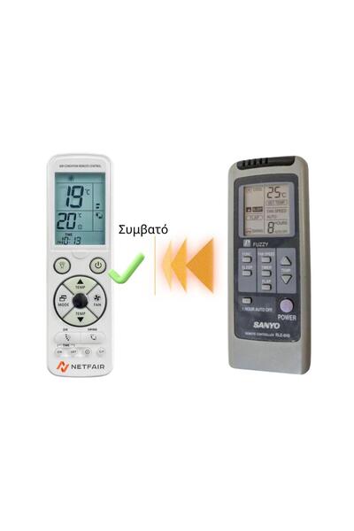 OEM Τηλεχειριστήριο SANYO RLE-6H0 RL-8F0 SAC-88S – Συμβατό με Οπίσθιο Φωτισμό...