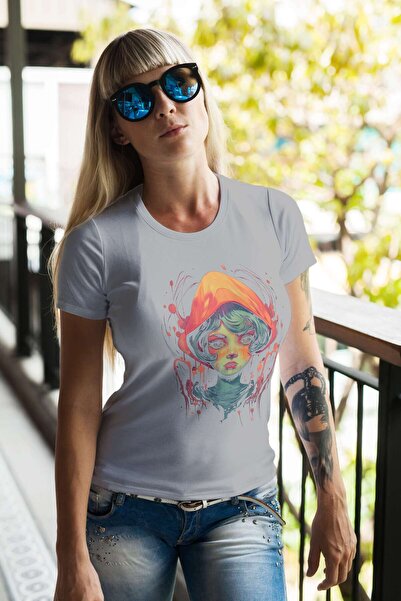 iLovePrints Abstract Portrait of a Woman Tshirt