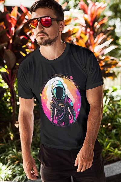 iLovePrints Astronaut in Colorful Space Tshirt
