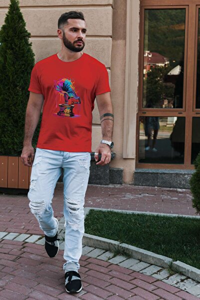 iLovePrints Colorful Abstract Gramophone Tshirt