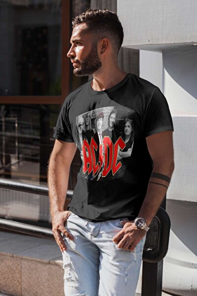 iLovePrints AC/DC Logo with Band Members Tshirt