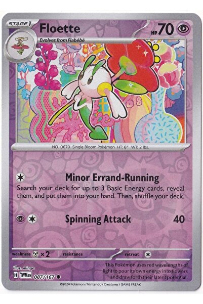 Pokemon Floette [Reverse Holo] 087/167 - Twilight Masquerade - Card (Mint)
