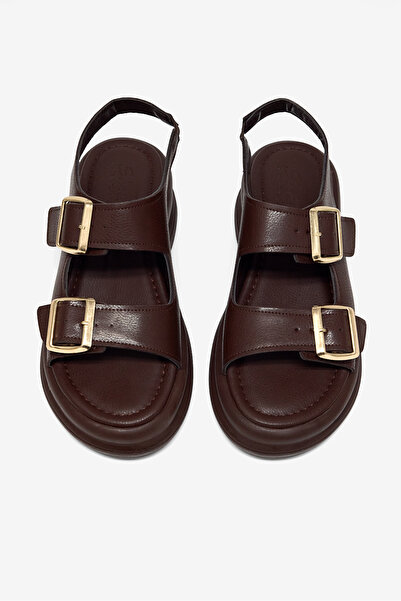 Tonny Black Women's Bitter Brown Comfortable Fit Non-Slip Sole Double Buckle ...