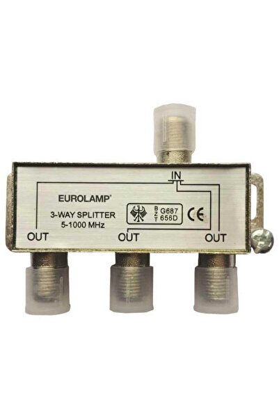 EUROLAMP Διακλαδωτής TV μεταλλικός, τύπου F 1/3