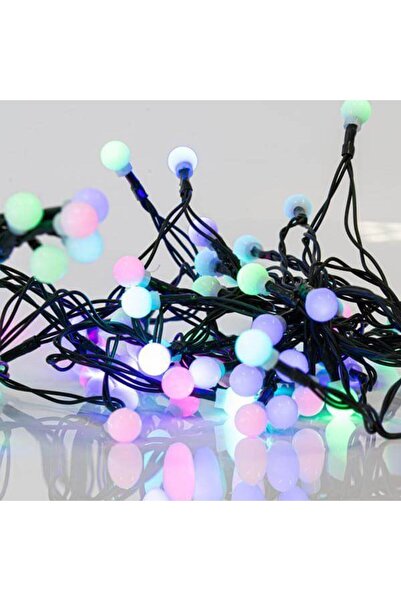 Generic 80 λαμπάκια LED σε σειρά με διακοσμητικές μπάλες, 7,90 m, πράσινο καλ...