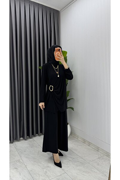 Liva TOKA DETAYLI İKİLİ PANTOLON TAKIM SİYAH