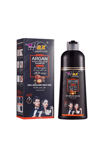 max elegance Argan Oil Hair Dye Shampoo for Gray Hair Coverage Dark Brown fro...