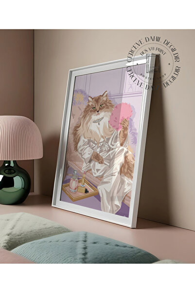 DES VU PRINT Yelpazeli Kedi Posteri, Kedi Temalı Çerçevesiz Poster
