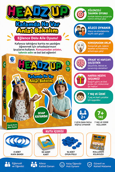 Sunman Headz Up Kafamda Ne Var Anlat Bakalım Aile Oyunu | 2+ Kişi | 7 Yaş ve ...