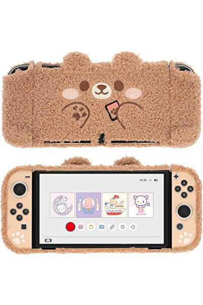 GeekShare Protective Case Compatible with Nintendo Switch OLED, Plush and Pol...