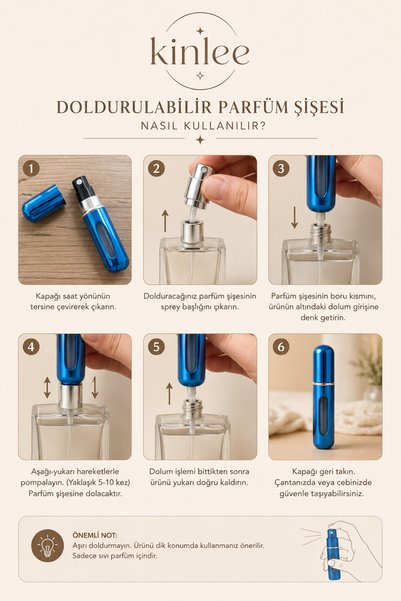 Kinlee Travel Cosmetic Set 5 Pieces – Airplane Cabin-Friendly Shampoo and Personal Care Bottles