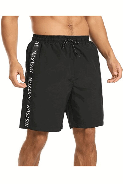 OEM Pantaloni scurti de baie pentru barbati, JustSun, cu snur si buzunare, us...
