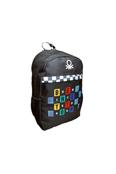 united colours of benetton School Bag 03759 Black Three Compartments