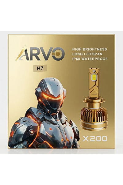 Unbranded/Generic طقم لمبات ليد للسيارات أرفو ARVO X200 مقاس H4 - إضاءة لون أ...