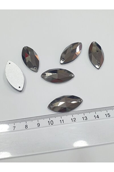 CRYSTALSHOP Podrška kamen - 15*32 mm šatl antracit (24 kom)