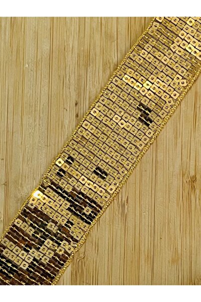 Öztürk Tuhafiye Gold Color 4 mm Plastic Square Sequins Embroidered Decorative...