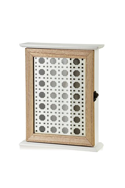 MONDEX Dulap de chei MDF STACY Vienna Mesh 19.5 x 6.5 x 25 cm Alb 1 buc.