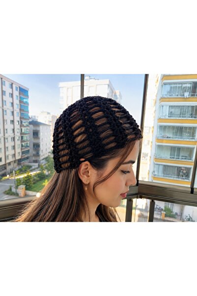 Naspar Handmade Knitted Hair Cap, Crochet Hair Cap, Mesh Knitted Beanie