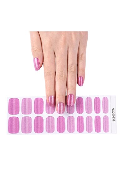 NO BRAND Set 20 benzi de gel semipermanent Beckies Glam, Stickere din gel UV,...