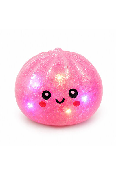 OEM Dumpling Squishy cu Sclipici, Bile Transparente si Lumini LED, 8.5 cm, An...