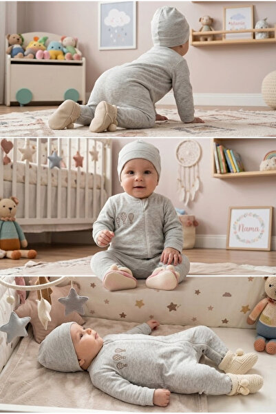 meyastore Baby Romper with Balloon Embroidery