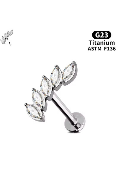 AMALFİ Σκουλαρίκια Piercing, Αξεσουάρ, Σκουλαρίκι Τιτανίου