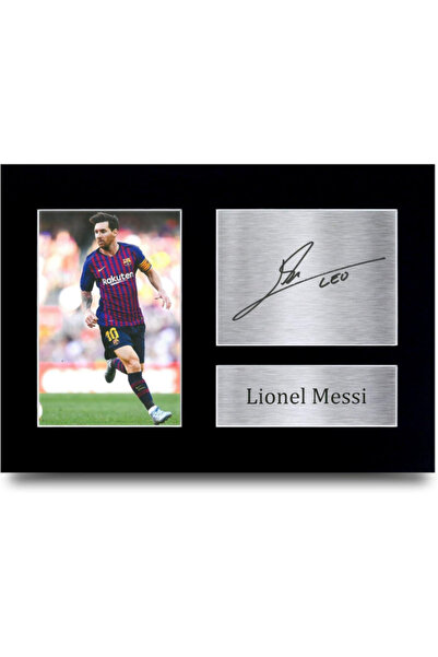 HWC Trading Lionel Messi Gift Signed A4 Printed Autograph Barcelona Gifts Pho...