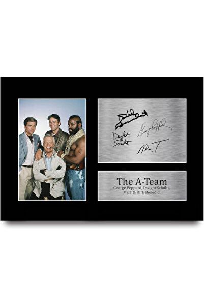 HWC Trading صورة موقعة مطبوعة لشخصيات A-Team (جورج بيبارد، دوايت شولتز، مستر ...