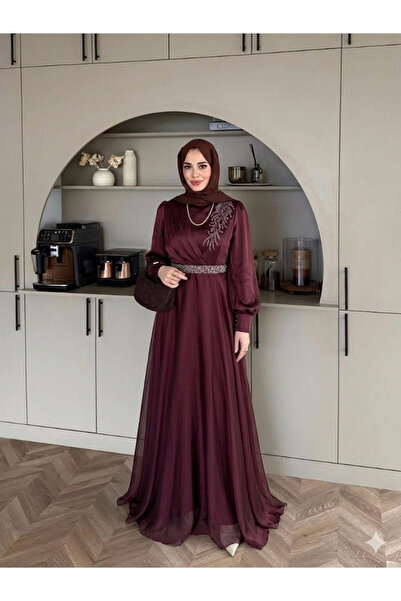 GÜLSEVEN Yeni sezon kemerli abiye modeli