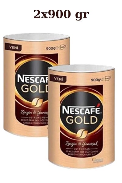 Nescafe Gold Hazır Kahve 900 Gr Teneke X 2 Adet