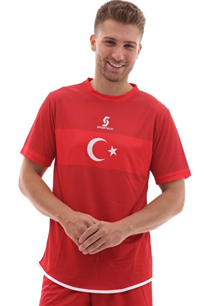 SPORTECH TEK ÜST, K0140-41 Türkiye Milli Takım Forması (TEK KELİME ISİM VE NU...