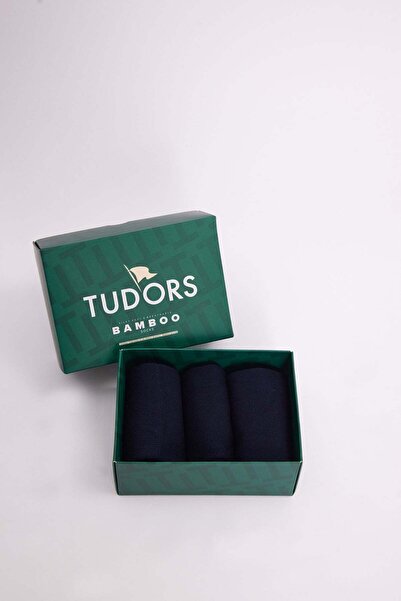 Tudors Boxed 3-Piece Navy Blue Bamboo Socks Special for Father's Day