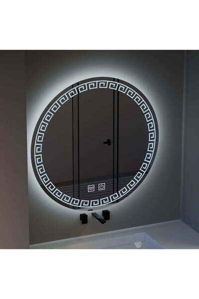 La Cucu Oglinda LED Rotunda, 60cm, Orhina Touch, Sistem Dezaburire, Dimabila