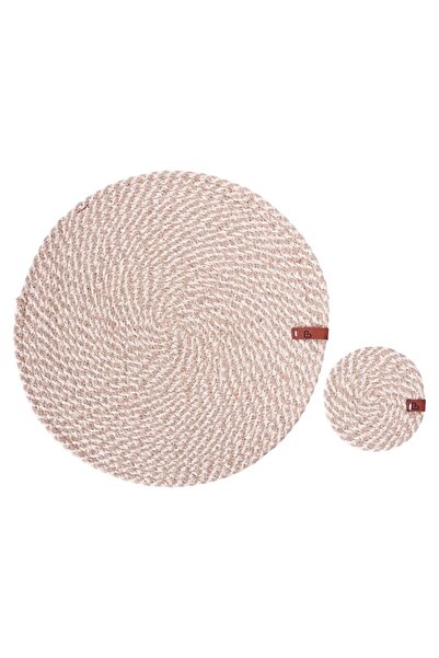 OEM Set of 6 napkins and 6 cup holders Re-Bloom Pipturus, jute/cotton, 35x35 ...