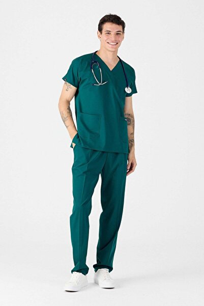 Owlet Medikal Tricou Lycra Hunter Green Scrubs