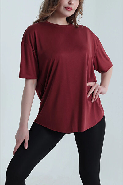 VıoShıne Women's Oval Cut Oversize Modal T-Shirt
