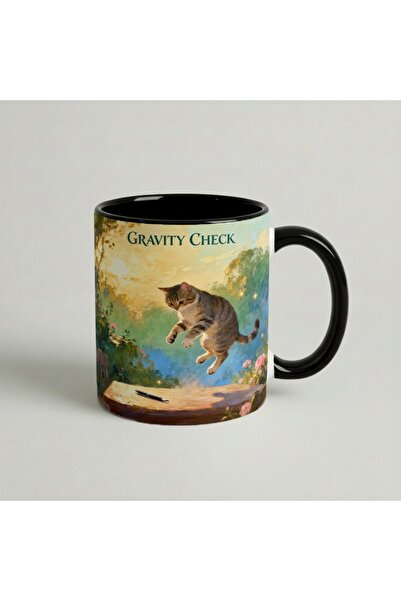 Petgifts Cana Cadou Personalizat Amuzanta Cu Mesaj Gravity Check - Ceramica 3...