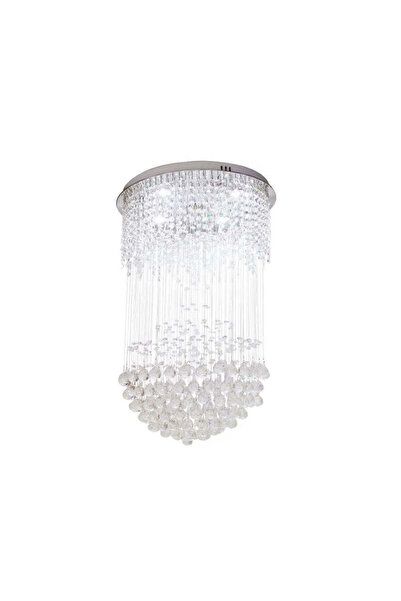 La Cucu Candelabru LED Castore, 50W, Dimabil, Diametru 45cm, Alb, Metal și Cr...