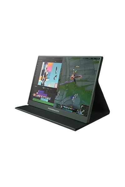 Powerology Ultra-Slim Portable Monitor Black