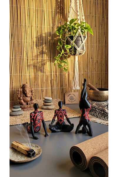 uAmor Tribal Zen Yoga Serisi – 3’lü Heykel Seti (20CM)