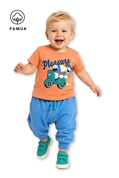 difa kids تي شيرت صيفي للأولاد الصغار بأكمام قصيرة مطبوع عليه دراجة نارية