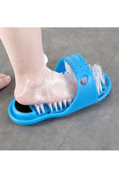 EASY FEET 1pc Bath Plastic Shower Feet Massage Slippers Bath Shoe Brush Washi...