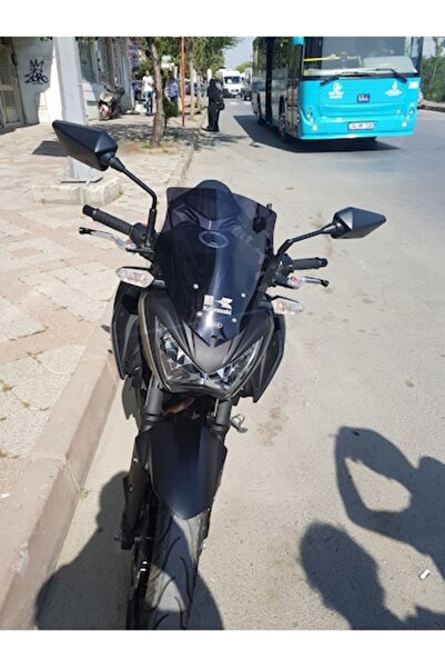 ZEUS MOTOR 2015-2016 Kawasaki Z 300 Uyumlu Double Ön Cam Koyu Füme