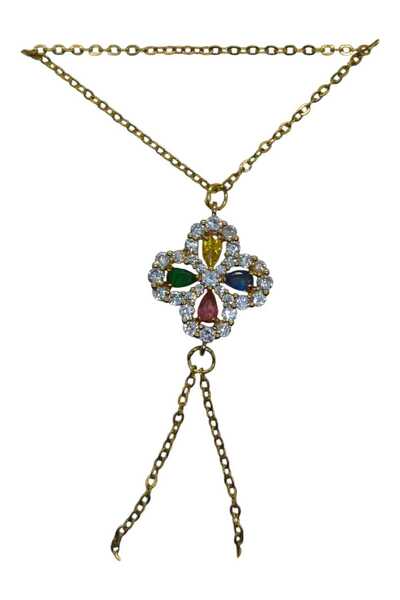 OGHAMAY Gold Color Clover Van Clef Steel Şahmeran - 3518