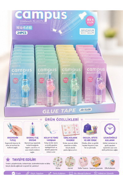 Pembe Pasaj Şerit Çift Taraflı Yapıştırıcı - Glue Tape - Çift Taraflı Bant - ...